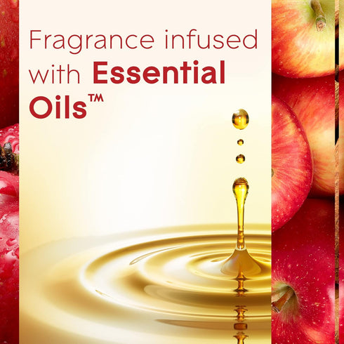 Glade Candle Infused With Essential Oils, Apple Cinnamon Fragrance Candle, 3-Wick Candle, 6.8 Oz Air Freshener.