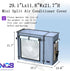 NGB Mini Split Cover for Air Conditioner Outdoor Unit, 29.1"L x 11.8"W x 21.7"H, Universal for Mini Split HVAC Units