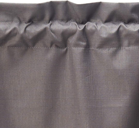 ECLIPSE Kendall Modern Scalloped Valance Rod Pocket Window Curtain for Kitchen or Bathroom, 42" x 18", Charcoal