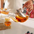 900ml CNGLASS Glass Teapot with Removable Infuser,Clear Tea Kettle Stovetop Safe,Blooming and Loose Leaf Tea Maker