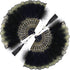 2 Pieces Feather Hand Fan Embroidered Flower Marabou 1920s for Costume Party Dancing Photoshoot Wedding Decor