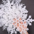 White Snowflake Ornaments - 6 Pack Large Plastic Decorations for Christmas Tree, Winter Wonderland