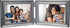 Malden International Designs Concourse Pewter Metal Picture Frame, Double Horizontal, 2-4x6, Silver