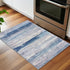 KOZYFLY 2x3 Modern Abstract Small Area Rugs, Washable Kitchen Rug Non-Slip Soft Small Bathroom Rug, Blue/Grey/Beige