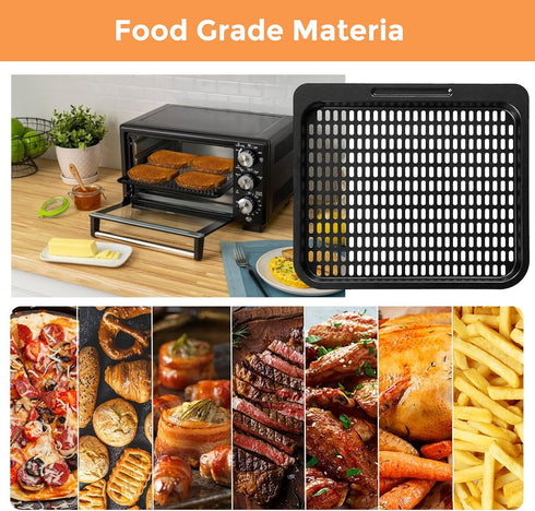 Air Fryer Cooking Tray for Instant Vortex Plus10 Qt, 2 PCS Nonstick Replacement Rack Parts for PowerXL