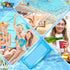 Novelty Place Inflatable Ice Serving Buffet Bar with Drain Plug, Blue Salad Food Tray and Drinks Cooler for Party