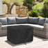26W 26D 18H, SunPatio Outdoor Ottoman Cover, Waterproof Square Coffee Table Cover, Patio Furniture Side Table Cover