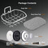 2-Pack 2 SS304 HASKO Suction Cup Soap Holder Bar Soap Dish for Shower with Hooks for Bathroom Optional Mounting