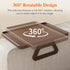 Lifewit Plastic Rotating Couch Armrest Table, Adjustable Sofa Arm Clip Holder Tray for Snack/Fast Food/Fruit/Drink