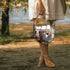 LINCOUNTRY. Countertop Chicken Wire Egg Basket for Gathering Fresh Eggs, Round Metal Egg Collecting Basket with Wooden