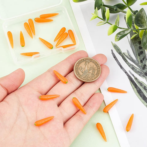30pcs OLYCRAFT Mini Artificial Carrots - Plastic Miniature Vegetables for Home Decor, Party Decor, Dollhouse, Kitchen
