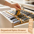 4 3" 12" 24" EDELHAUS Bamboo Spice Drawer Organizer - Expandable Tier Spice Rack (Need Deep Drawer) to Wide, Seasoning