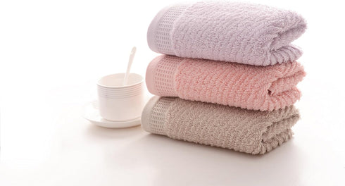 Decorative Cotton Hand Towels for Bathroom Clearance - Hanging Loops (Pink, 2-Pack, 14" x 29")