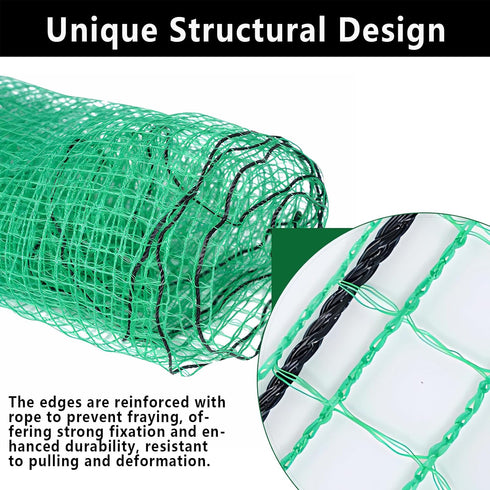 5x100ft Deer Fence Netting, Plastic Mesh Fence Heavy Duty Garden Fence Animal Barrier Garden Netting for Plants Fruit