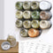 IMPRESA Clear Glass Magnetic Spice Jars - 15-Pack, 4 Oz, 60 Labels