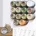 IMPRESA Clear Glass Magnetic Spice Jars - 15-Pack, 4 Oz, 60 Labels