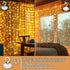 300LED 9.8x9.8Ft 8 1 Pack HXWEIYE Fairy Curtain Lights, USB Plug-in Modes Christmas String Hanging Lights with Remote