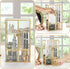 ELLDOO Clear Glass Storage Box with 2 Drawers, Gold Mirrored Jewelry Makeup Display Organizer Case