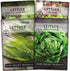 Sow Right Seeds - Lettuce Seed Collection for Planting - Buttercrunch, Giant