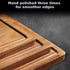 HAONEYS Set 3 Wood Cutting Boards of for Kitchen, Large Wooden Cutting Board with Juice Groove, Charcuterie Board