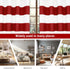 Grommet 4th DriftAway Red Striped Room Darkening Curtains Patriotic Horizontal Stripe Classic Drapes for Bedroom Living
