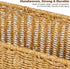 Healeved Woven Seagrass Magazine Basket, Floor Magazine Holder for Books, Newspapers, Tablets