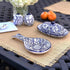 Encantada Handmade Hand-Painted Authentic Mexican Pottery, Salt and Pepper Shaker Set, Blue Flower (MC085F-K2)