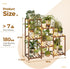 3 7 Bamworld Plant Stand Indoor with Flower Fairy Lights Battery Plant Shelf Wood Plant Rack for Multiple Plants Tiers