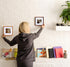 4x4 3x3, Square Picture Frame with Mat for USA-Sourced Natural Walnut Wood Handcrafted Rounded Corner with Real Glass