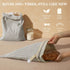 2-Pack 17x12.6in, BRONYPRO Reusable Beeswax and Linen Bread Bags with Zipper, Waxed Bread Bags for Homemade Bread