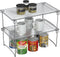 Deco Brothers Stackable Cabinet Shelf Organizer, 2 Pack, Chrome