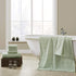 6-Piece 100% Set Modern Threads Combed Cotton Yarn Dyed Diamond Gate Jacquard Towel Seafoam