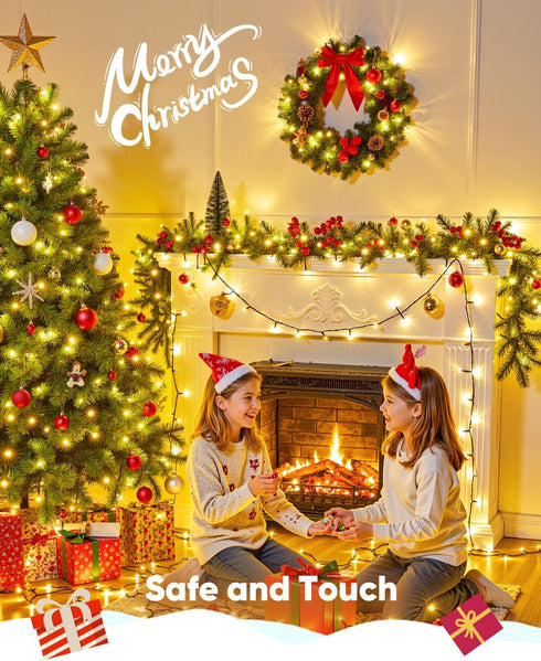4 Pack 66 200 Timer,8 Brightown Christmas Lights Battery Operated, Total FT LED Battery Powered Fairy Lights with Mode