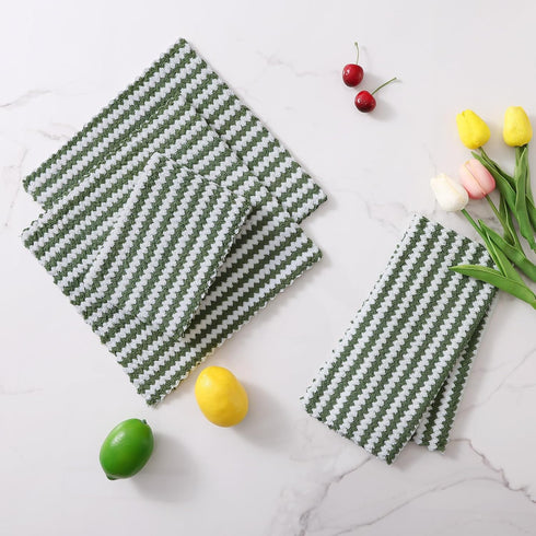 12 Pack 10 10 inches, Homaxy Kitchen Dish Cloths, Ultra Soft and Absorbent Dish Towels, Reusable Fast Drying Microfiber