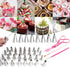 83 Pieces Stainless Steel Icing Piping Nozzle Tip Set with 44 Numbered Icing Tips and Frosting Tools for Cake DIY
