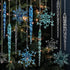 VGOODALL Christmas Snowflake Decorations, 36pcs Clear Acrylic Ornaments Set for Santa Outdoor Party Decoration Craft