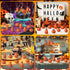 Vertintong 80 Pcs Halloween Miniature Pumpkin Figurines Mini Resin Fake Pumpkin Creepy Craft for Halloween Village Doll
