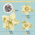 Geefuun 28PCS Christmas Tree Decorations: Gold Glitter Poinsettias Artificial Flowers Ornaments with Clips