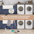 Anti Vibration Pads for Washing Machine, Bed, Refrigerator, and Furniture, Set of 8 (Black)
