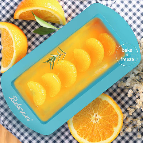Bakerpan Silicone Mini Loaf Pans for Baking, 4.5 Inch Reusable Baking Mold, Set of 4 Mini Cake Pans