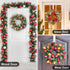 Wreath Hanger, Adjustable Length 14.9-25 Inch Metal Door Hanger for Front Door, 20 lbs Larger Christmas Wreaths