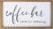 VILIGHT Love Is Brewing Farmhouse Coffee Bar Sign, 16" x 9" MDF Wood, Wall Mount or Freestanding