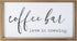 VILIGHT Love Is Brewing Farmhouse Coffee Bar Sign, 16" x 9" MDF Wood, Wall Mount or Freestanding