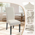 SearchI Jacquard Dining Room Chair Covers, Set of 6, Washable Parsons Chair Slipcover, Beige Floral