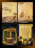 180 70 Inch 8 Brightown LED Shower Curtain Lights, Warm White Fairy Lights Battery Operated String Lights, Modes