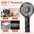 Mudder Crystal Bling Rhinestone Mini Handheld Fan, Portable USB Rechargeable Fan for Girls Women Outdoor Travel