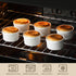 MALACASA Ramekins, 4 oz Oven Safe Porcelain Creme Brulee Cups, Set of 6 White Baking Bowls