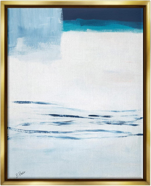 Stupell Industries Abstract Layered Winter Landscape Floating Framed Wall Art, Design by Bronwyn Baker