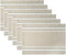 DII French Stripe Dining Table Placemat Set, 6 Piece, 13x19 Inches, Taupe/White, Farmhouse Style