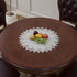 24 inches 24 Natural Linen Doily Round Neutral Earth Tones Beige Lace Coffee Table Topper Dresser Scarf Place Mats
